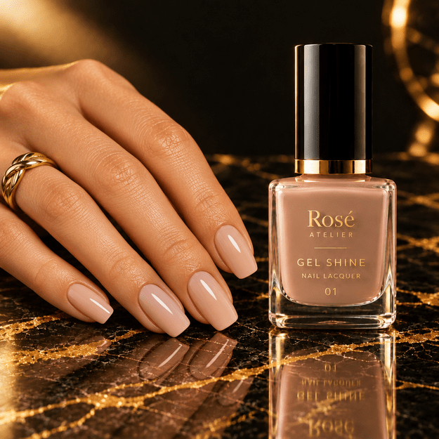 Rosé Atelier Gel Shine küünelakk – 01 Nude beež