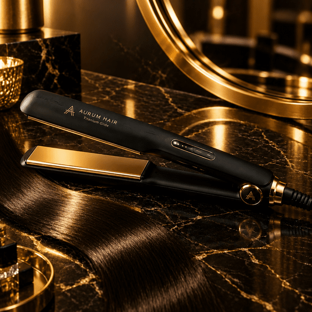 Aurum Hair Titanium Glide plaukų tiesintuvas su titano plokštelėmis