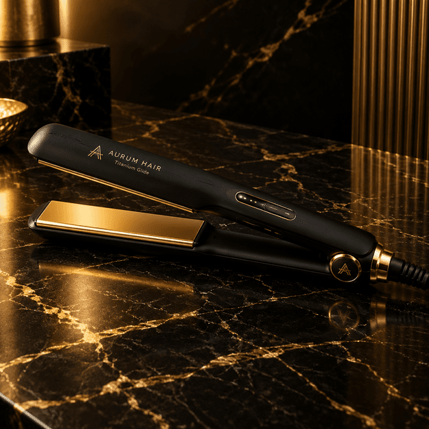 Aurum Hair Titanium Glide plaukų tiesintuvas su titano plokštelėmis