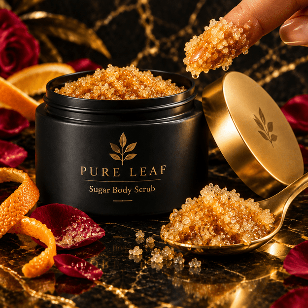 Pure Leaf cukraus kūno šveitiklis su kokosų aliejumi 300 g