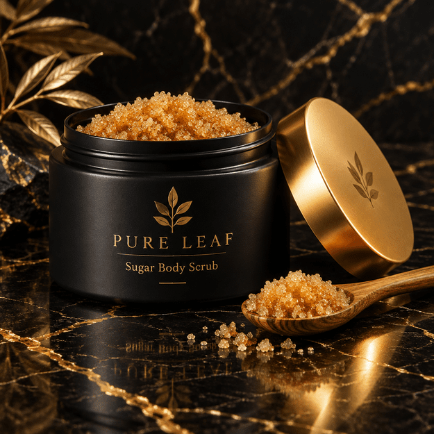 Pure Leaf cukraus kūno šveitiklis su kokosų aliejumi 300 g